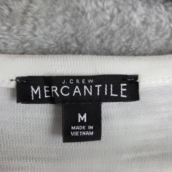 J. Crew Mercantile Cream Fitted Peplum Blouse Long Sleeve - Picture 5 of 7